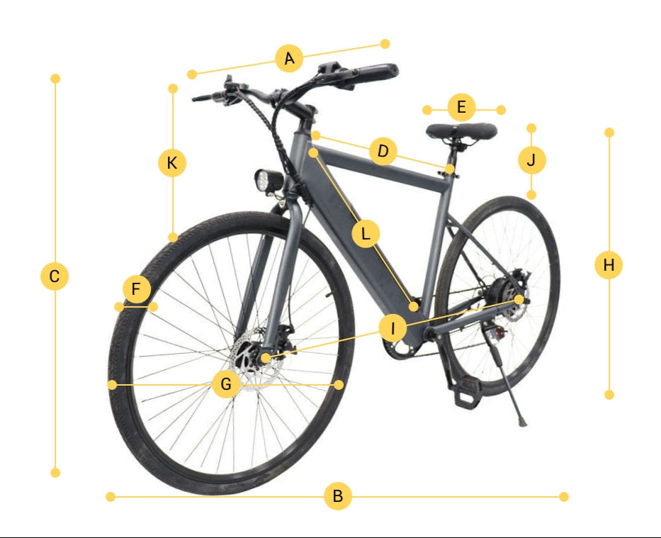 freego e7 ebike dimensions