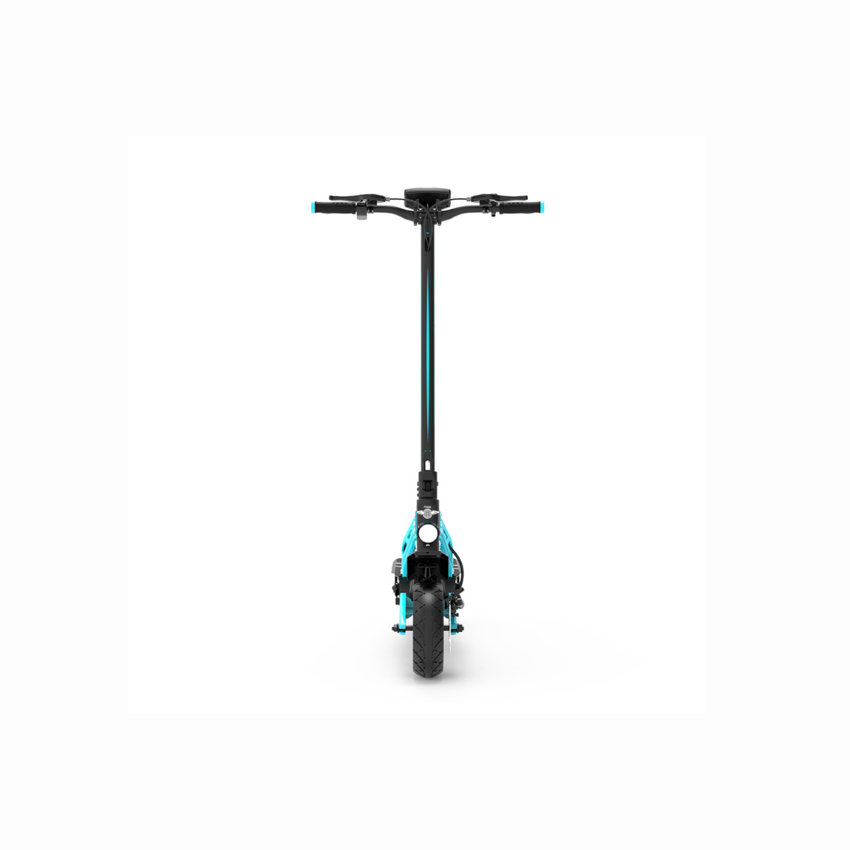 Black scooter on a white background