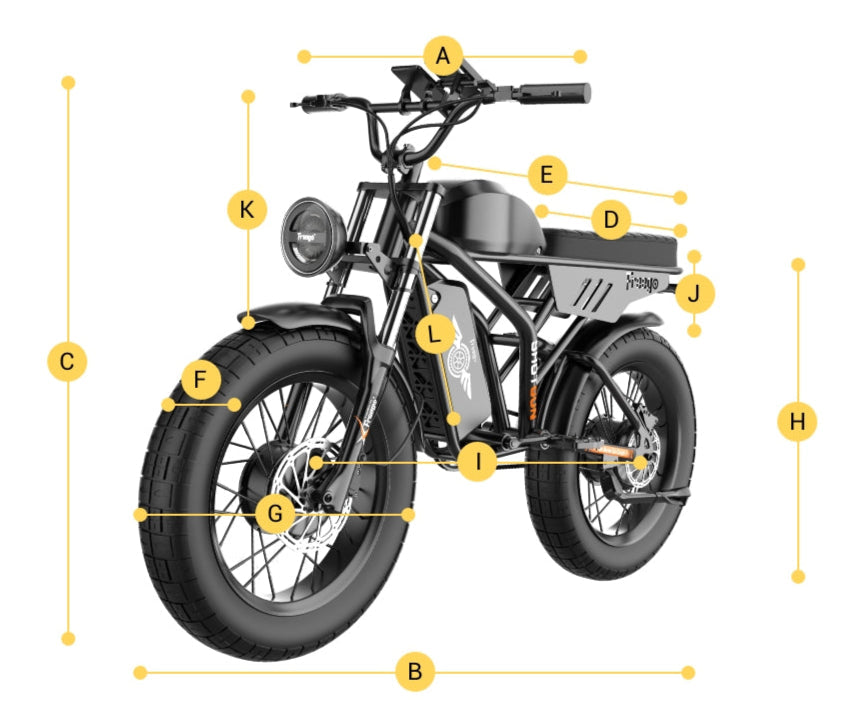freego f3 pro max ebike dimensions