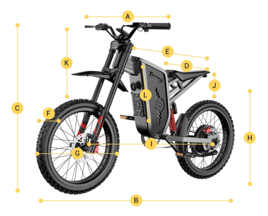 freego x2 pro ebike dimensions