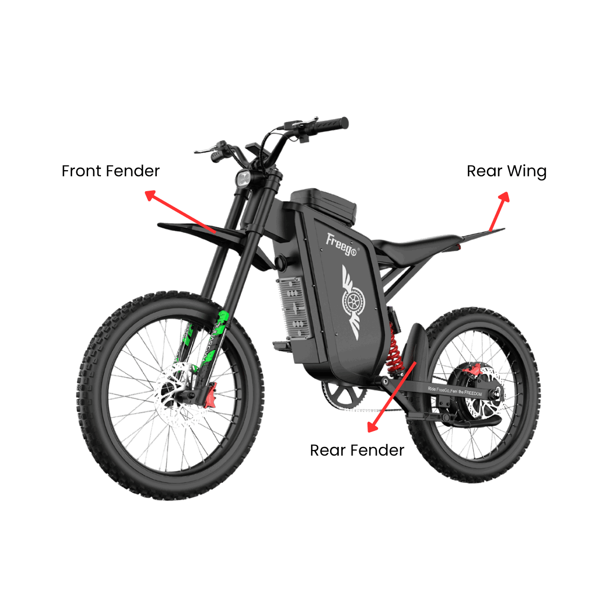 Freego X3 Fender & Rear Wing – Freegobikes Official Store
