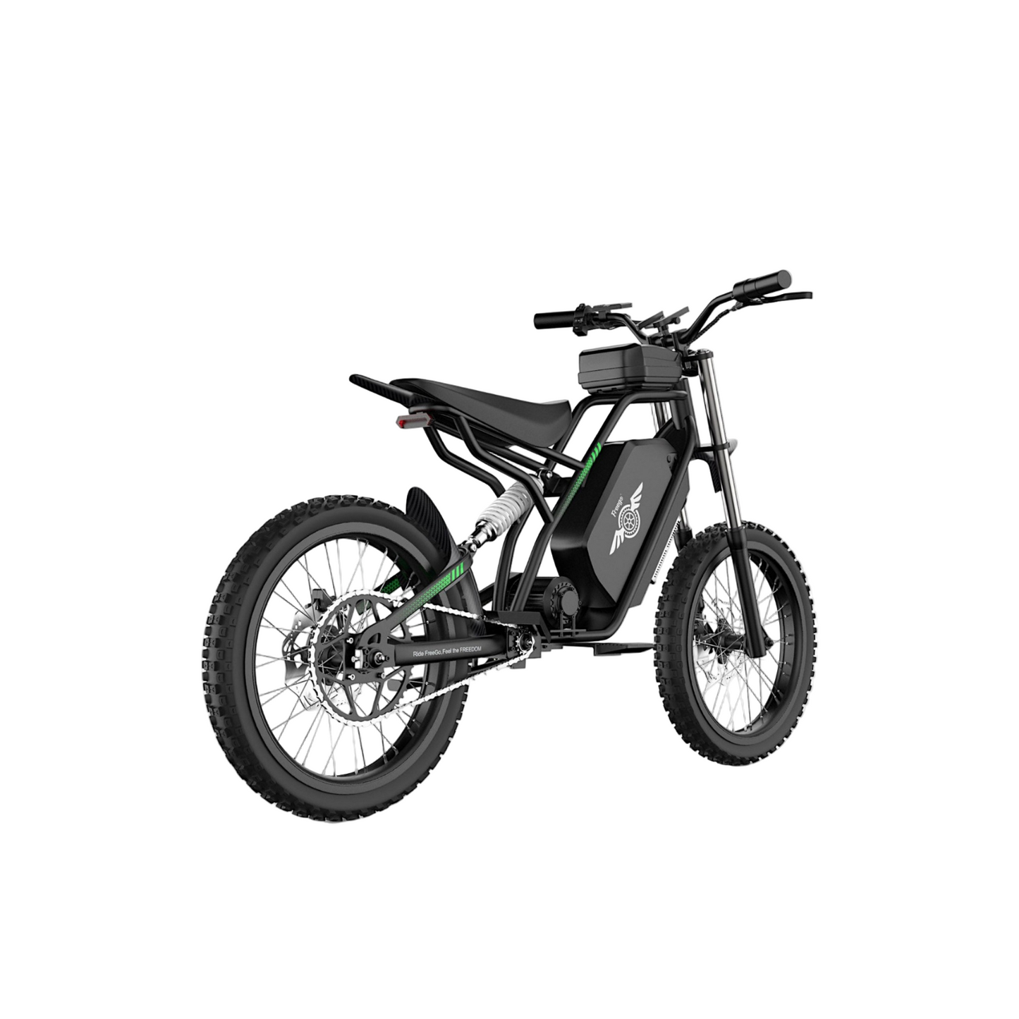 Black electric bike Freego Nova 3 on a white background