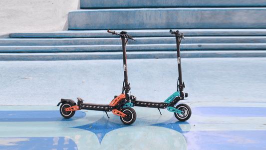 Freego C10 and C10 Pro electric scooters side by side in an outdoor setting