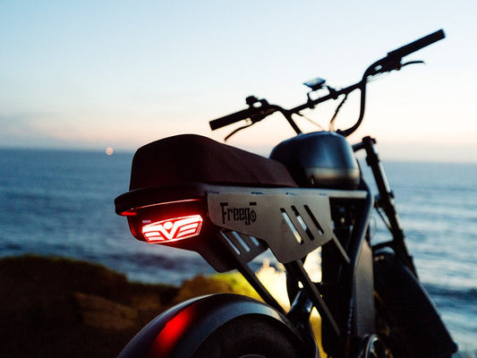 Freego F3 Pro parked next to the coast in the sunset, picturing a quality that lasts. 