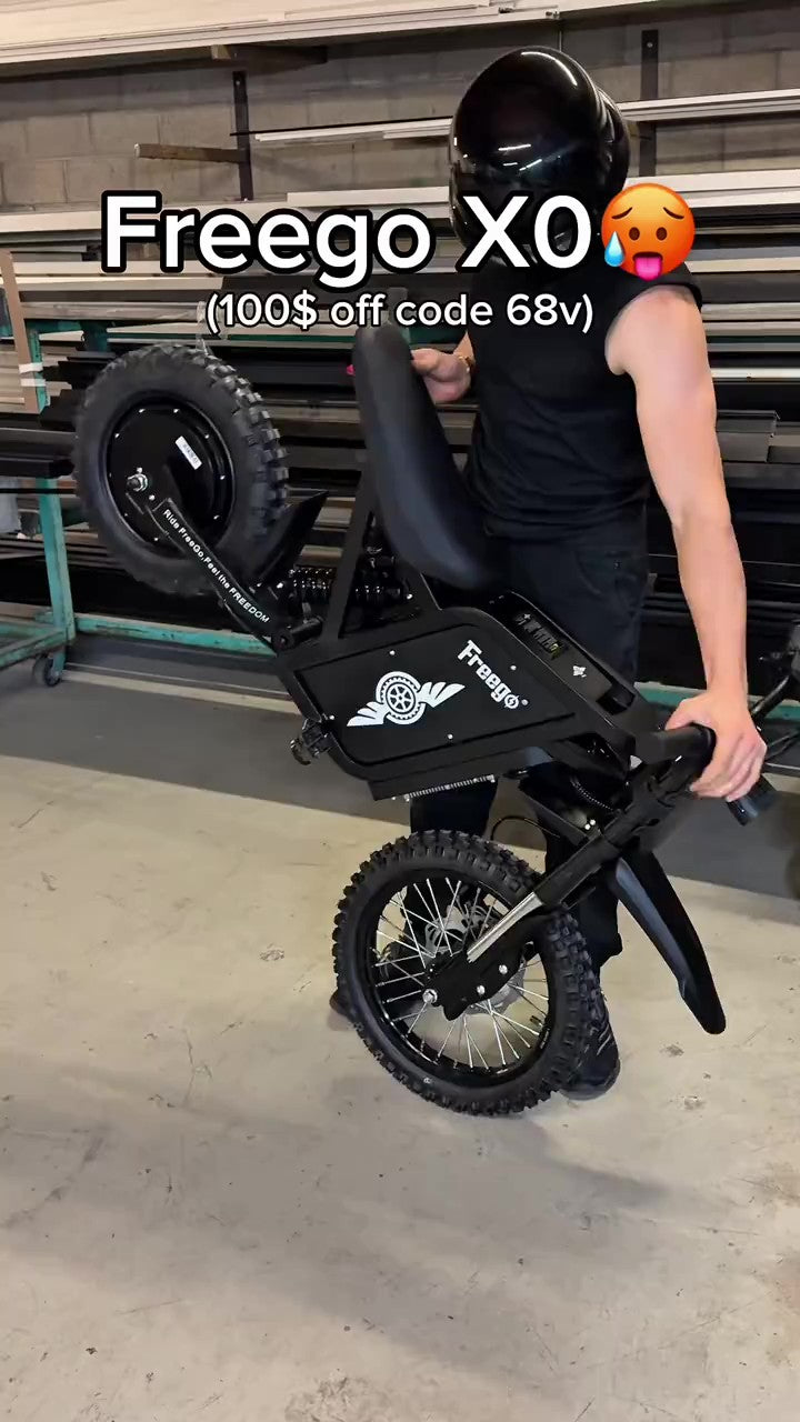 Freego X0 electric mini bike tiktok reviews by 68v 2.