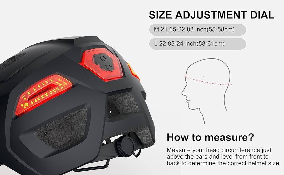 Freego Smart Bike Helmet Size