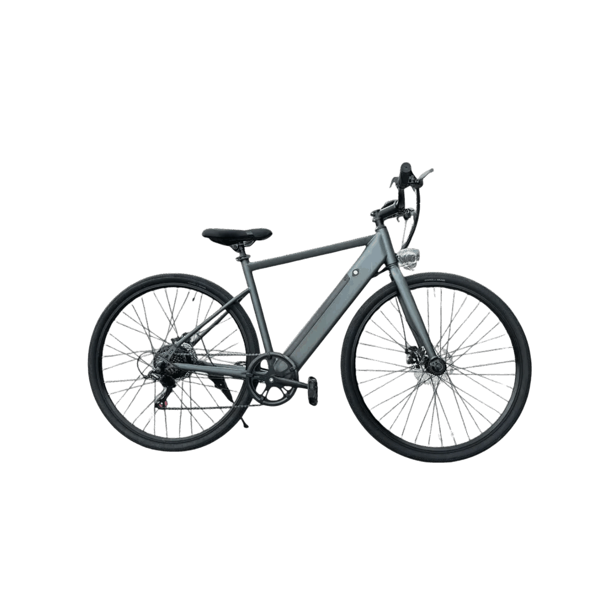 Gray bicycle on a light gray background