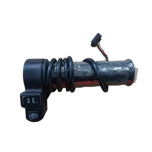 Mechanical component with switch and wiring on a white background