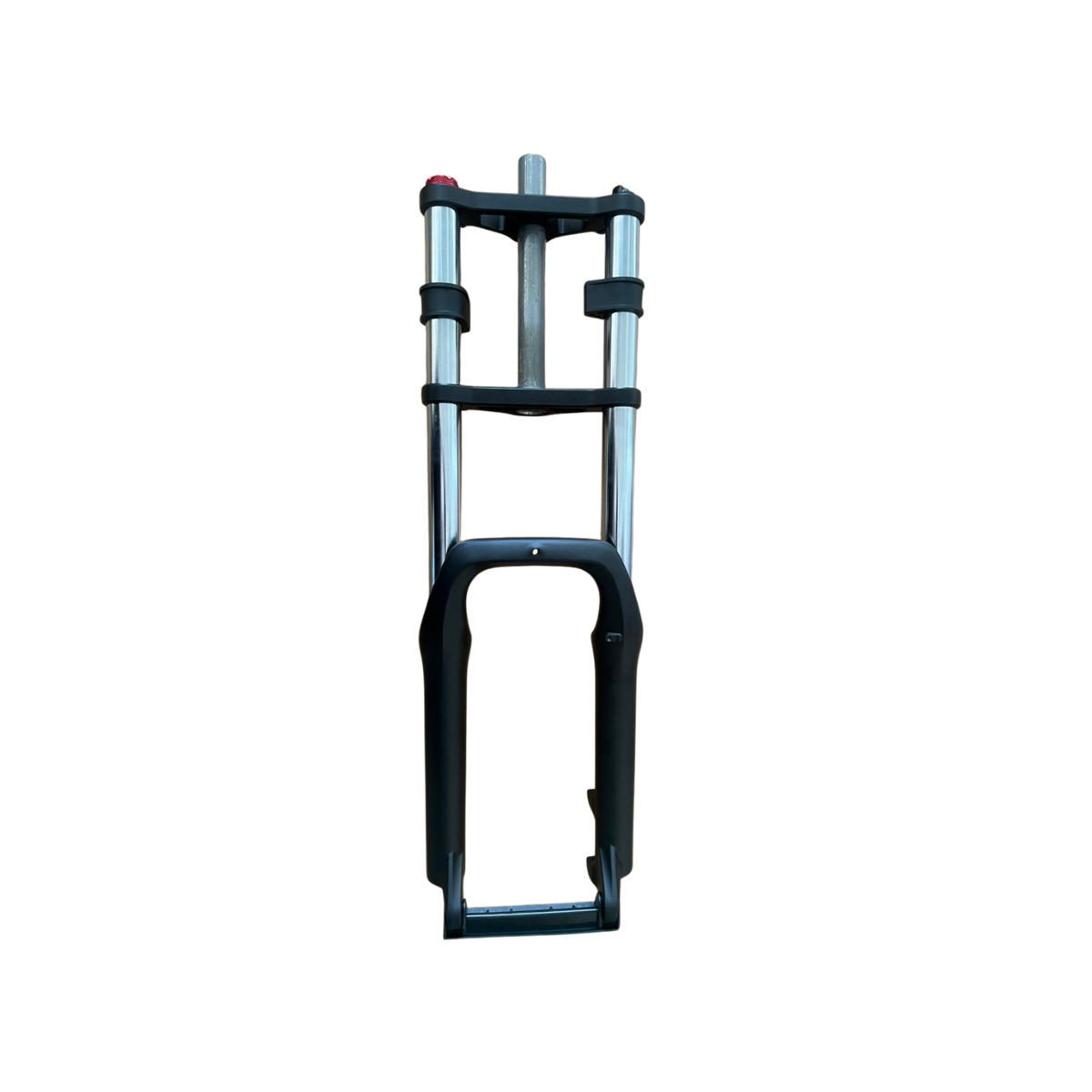 Bicycle suspension fork on a white background