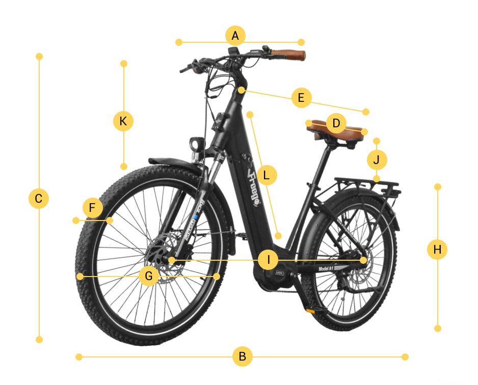 Freego A1 City ebike Geometry Pic