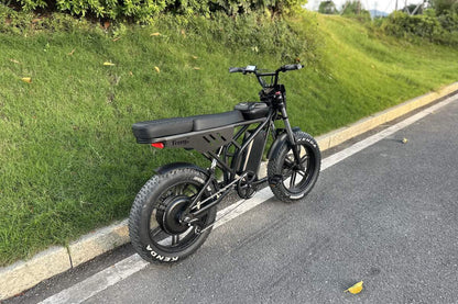 Freego F2 Pro Max electric bike with fat tires parked by the roadside.