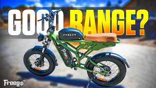 A Freego F3 Pro electric bike displayed outdoors