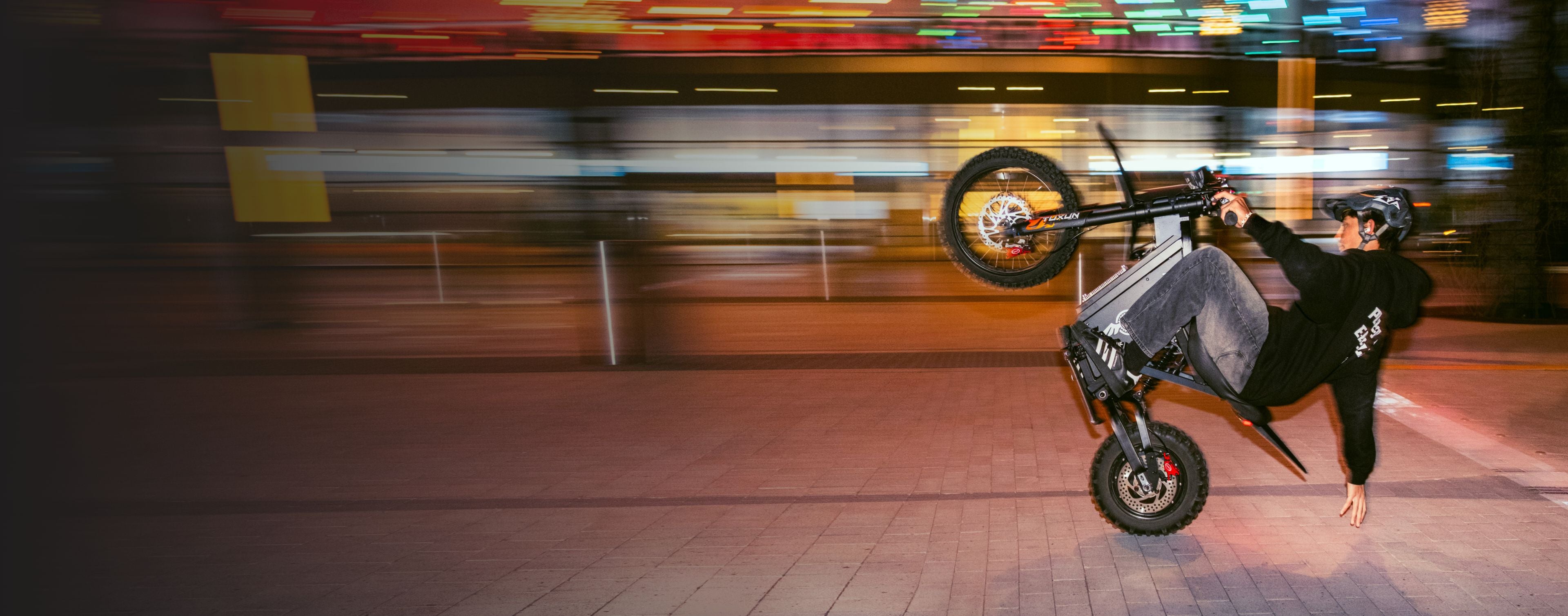 Freego X0 product page banner background picture wheelie desktop