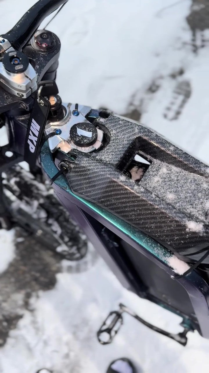 Freego X2 Pro electric bike riding on snowy ground in winter