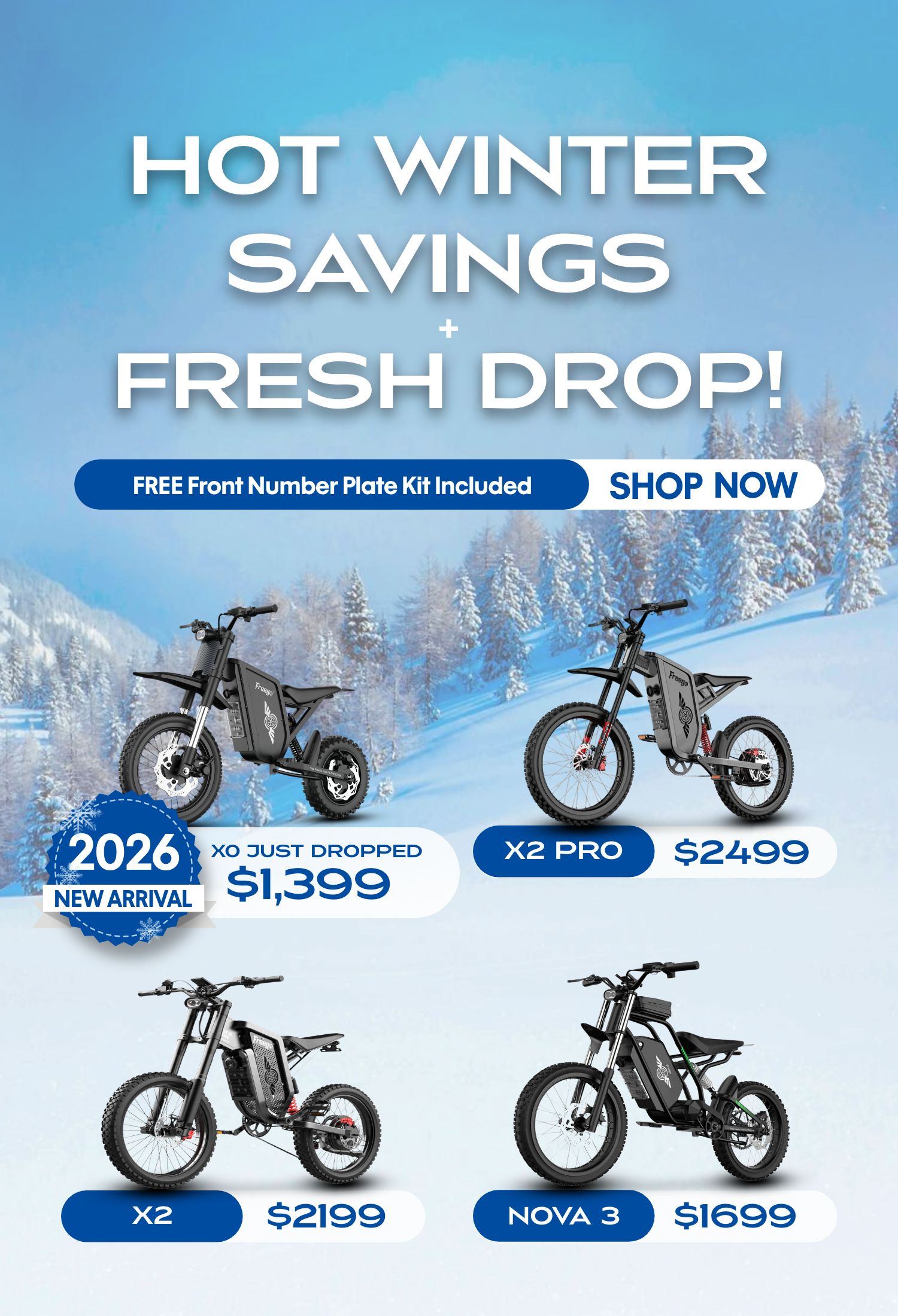 Freego hot winter savings banner for mobile