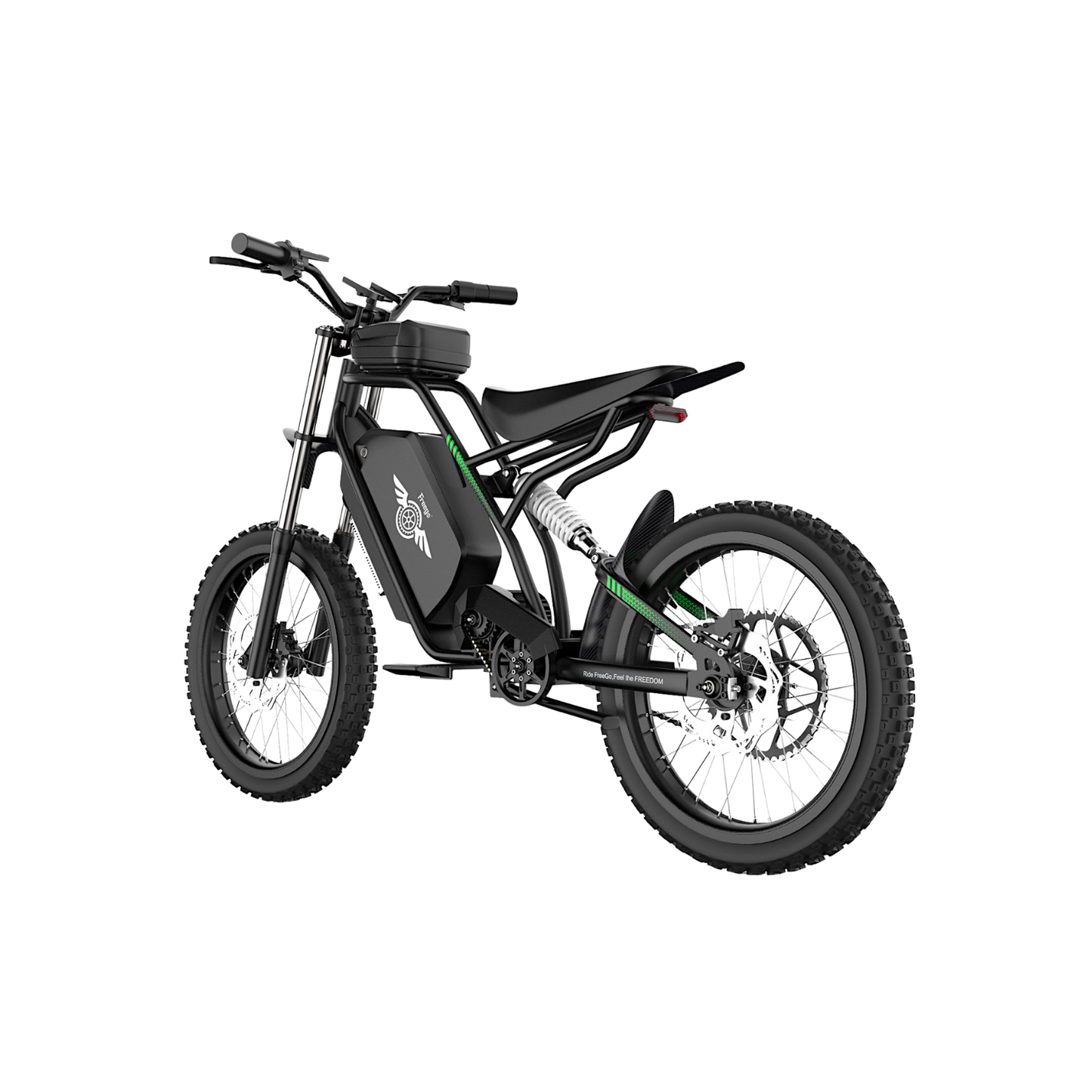 Black electric bike on a white background