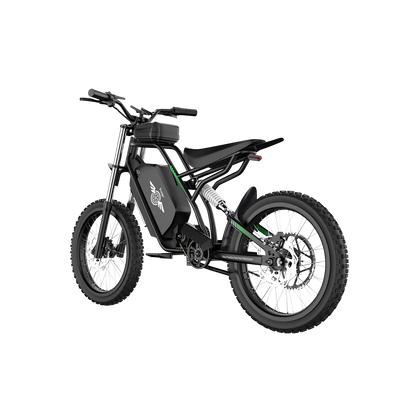 Black electric bike on a white background
