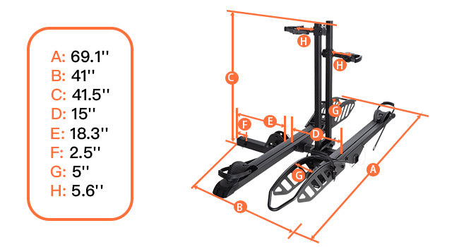 Foldable rack for ebike