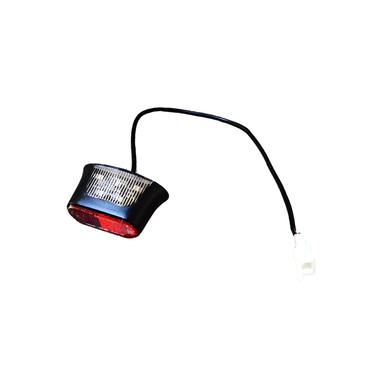 Bicycle tail light B for Nova 5 with a black cable on a white background