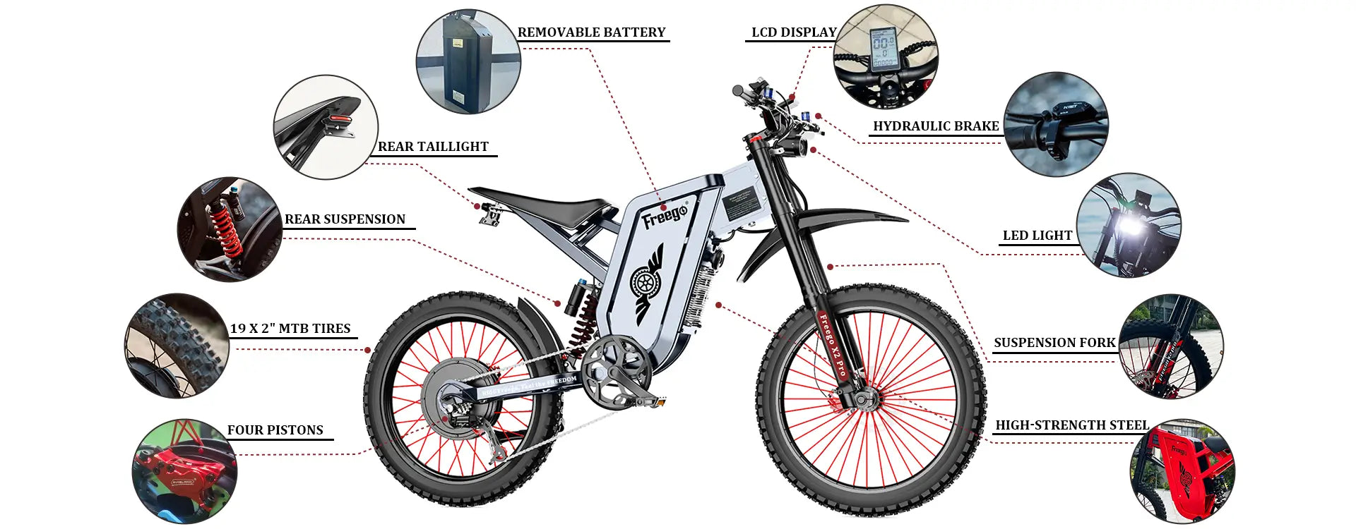 x2 pro dirt bike detail