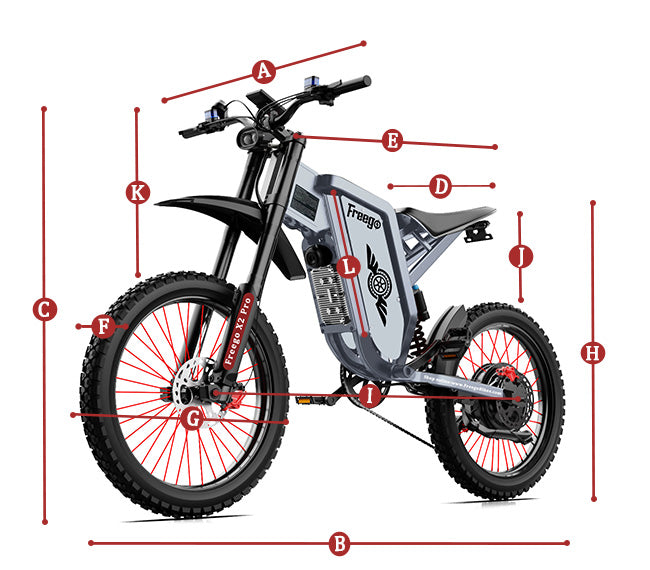 x2 pro dirt bike size