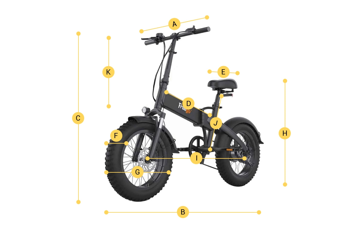 freego e1 ebike dimensions