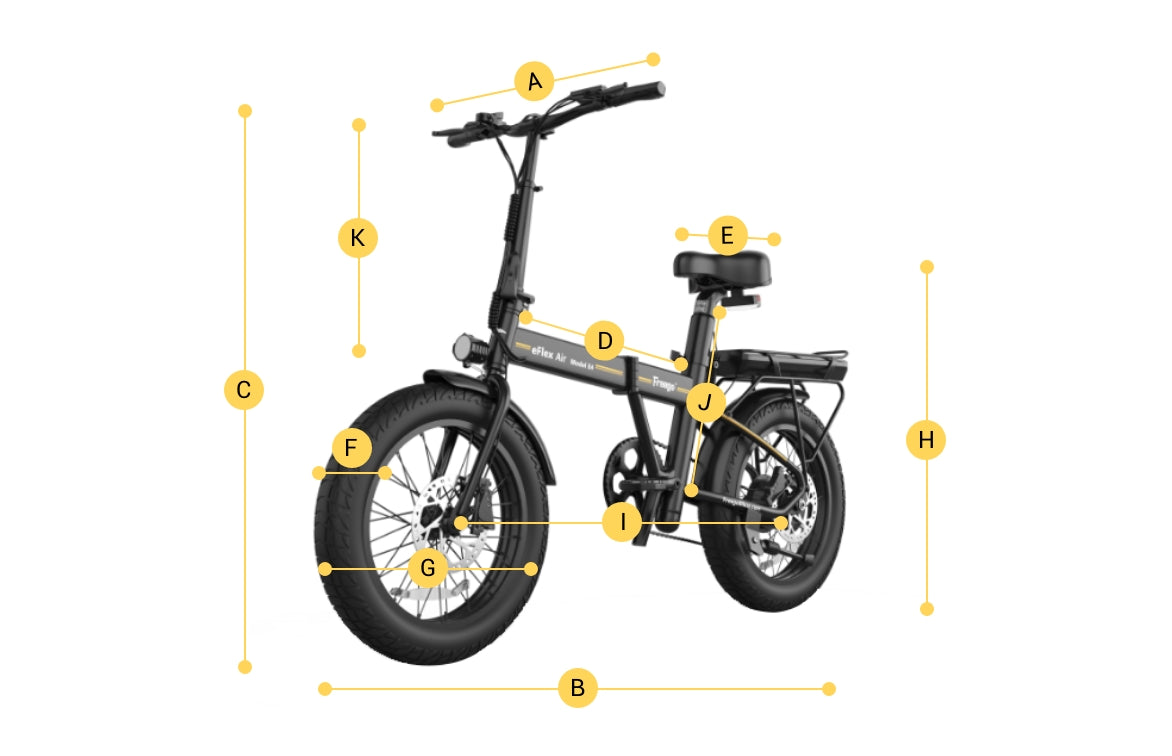 freego e4 pro ebike dimensions