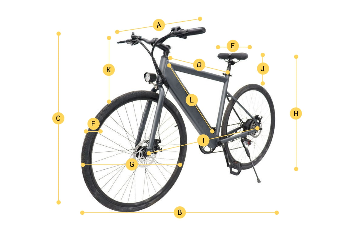 freego e7 ebike dimensions