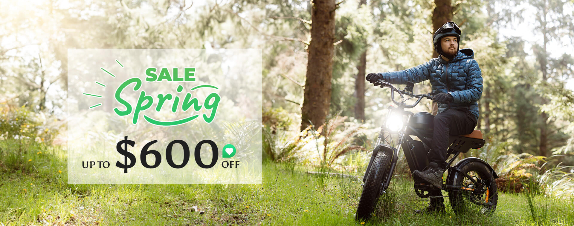 electric motorcycle spring sale banner