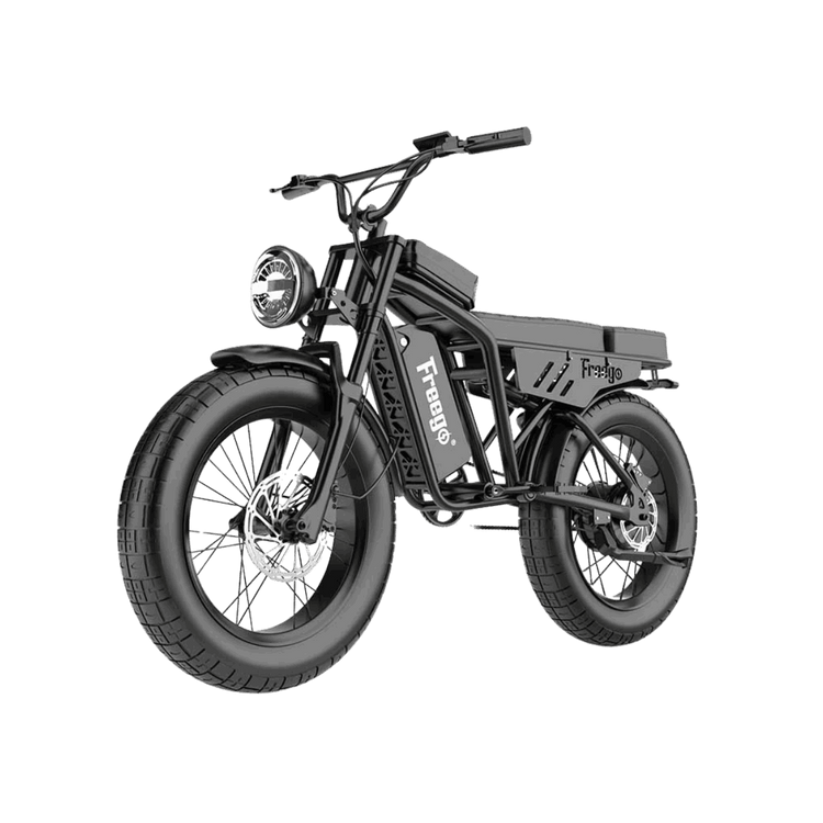 Freego F0 fat-tire eBike designed for comfort and stability, transparent background