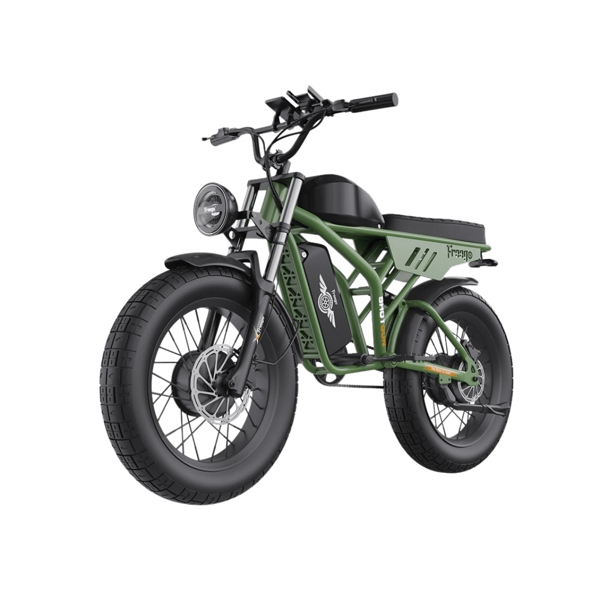 Freego Flash F3 Pro fat-tire eBike, transparent background