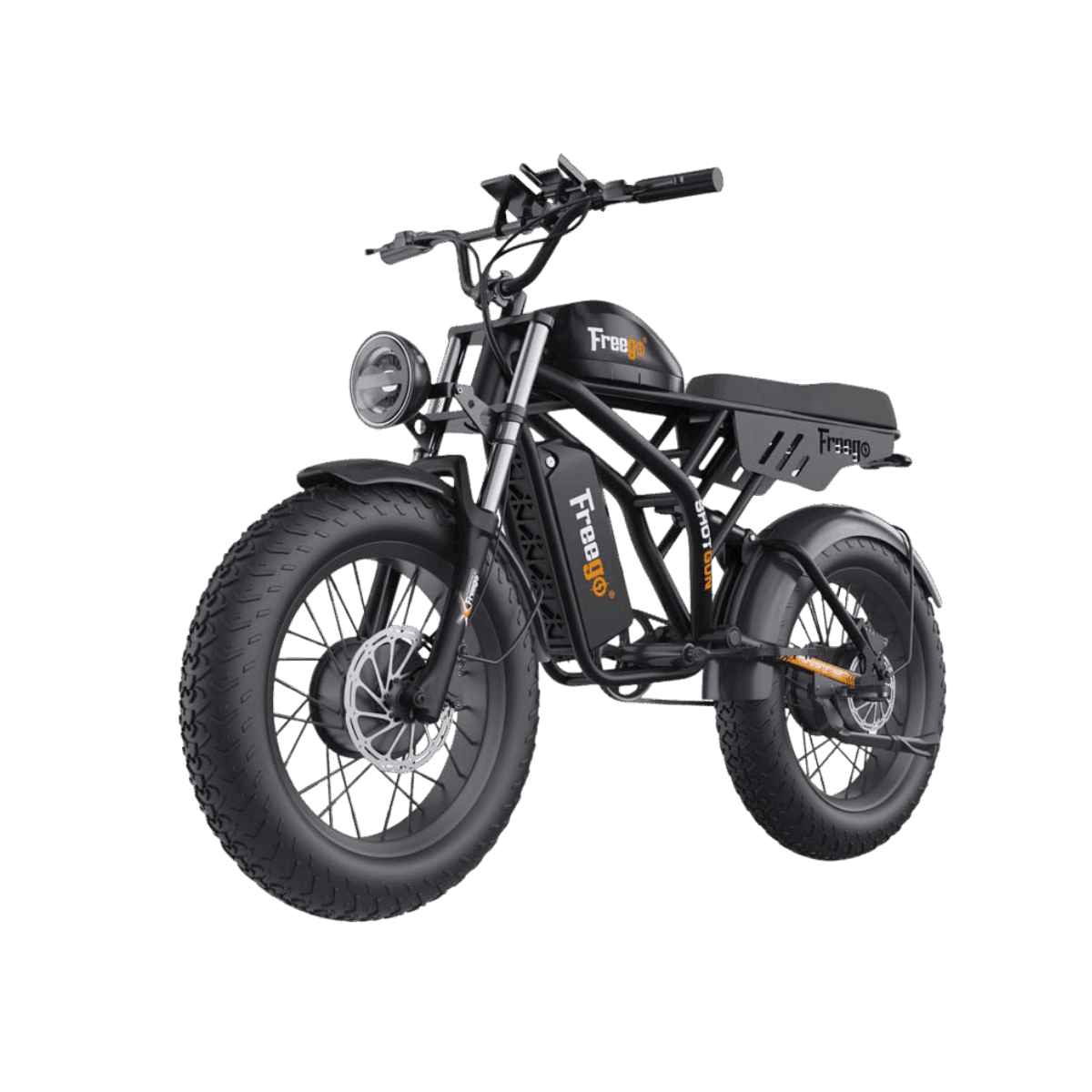 Freego Flash F3 Pro fat-tire eBike, transparent background