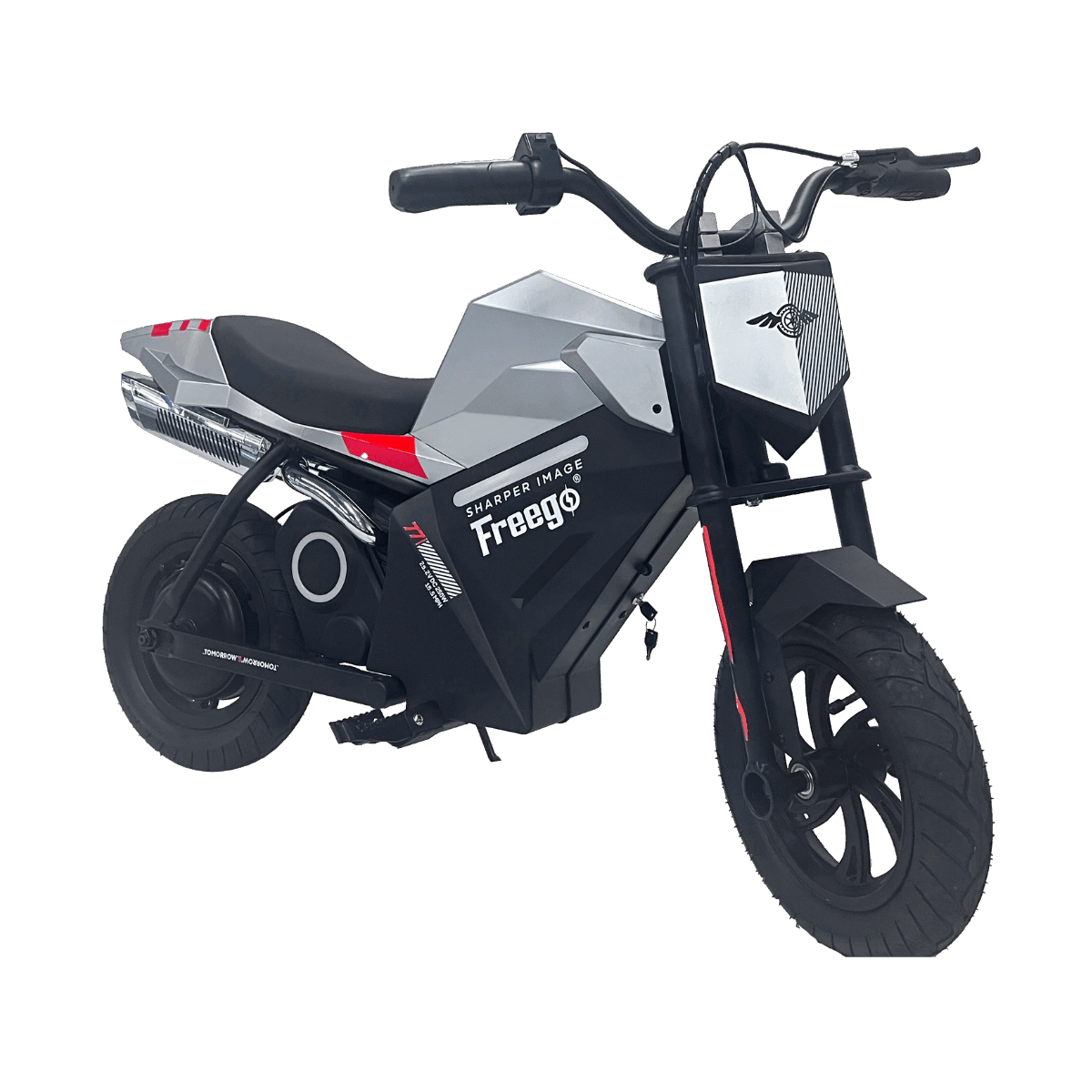 FreeGo K1 kids electric motorbike side view, compact design for children