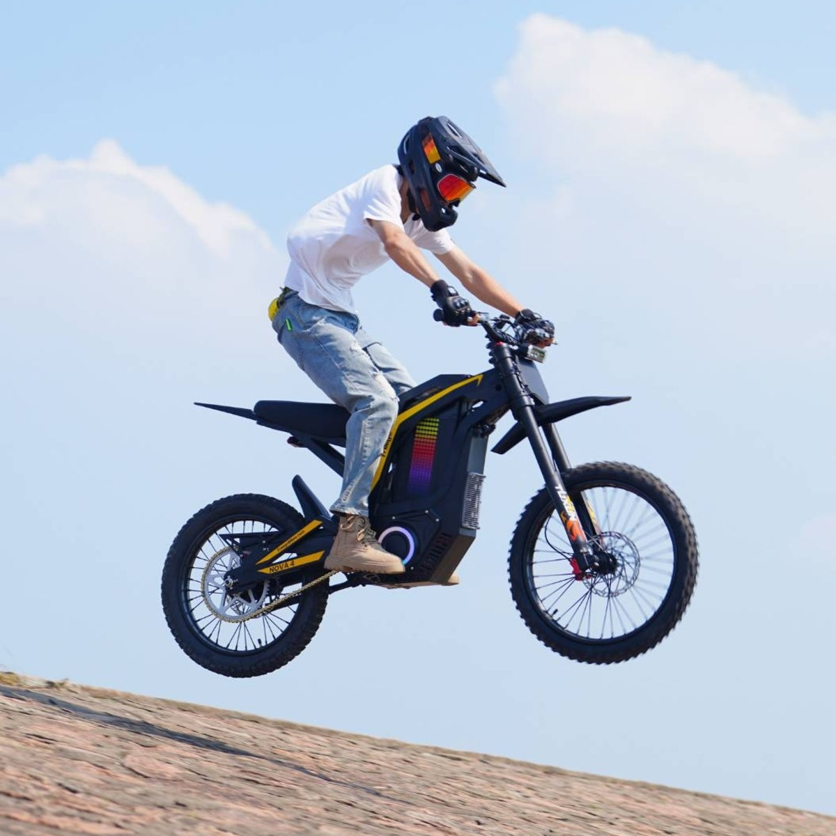 Freego Nova 4 Electric Dirt Bike | 6000W Mid-Drive, 45mph Speed ...