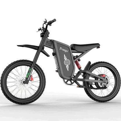 Freego X2 Pro electric dirt bike in a left-facing side view