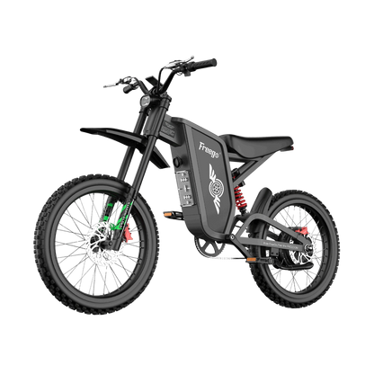 Freego X2 Pro electric dirt bike in a left-facing three-quarter view