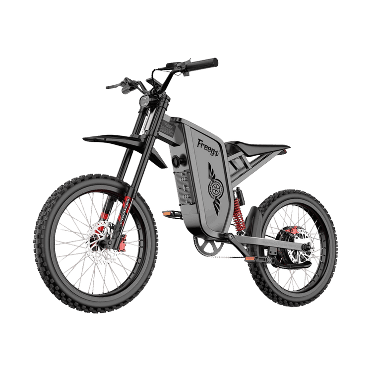 Freego X2Pro off-road dirt eBike with rugged design, transparent background