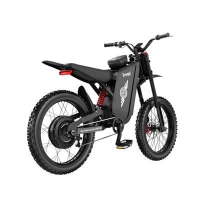 Freego X3 electric dirt bike left rear view