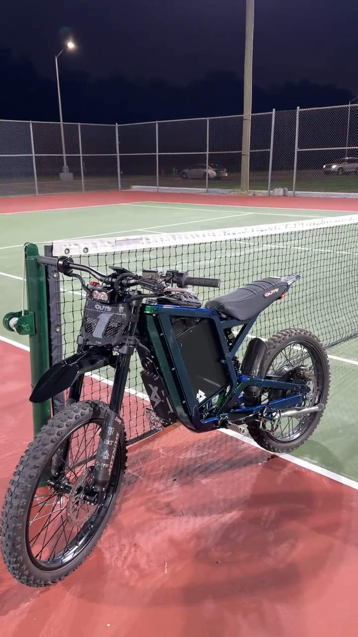Detailed multi-angle view showcasing the design and components of the Freego X3 Pro electric dirt bike.