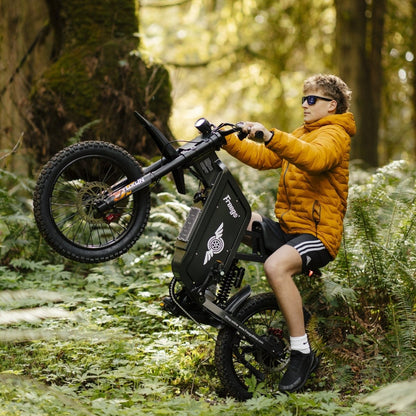 freego X series A man wheelies a bike