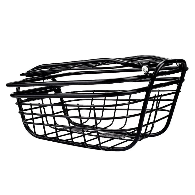 DIY Electric Bicycle Front Basket - side view