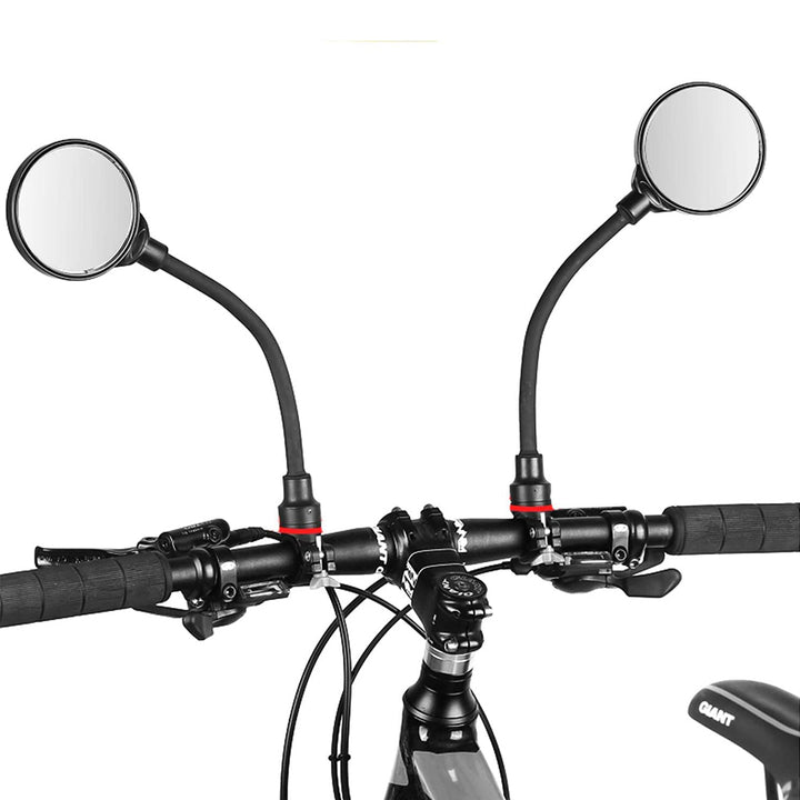 Bike Mirror-Adjustable Handlebar Rear View Mirrors For Mountain Road Bike Bicycle Electric Motorcycle Black 2PC